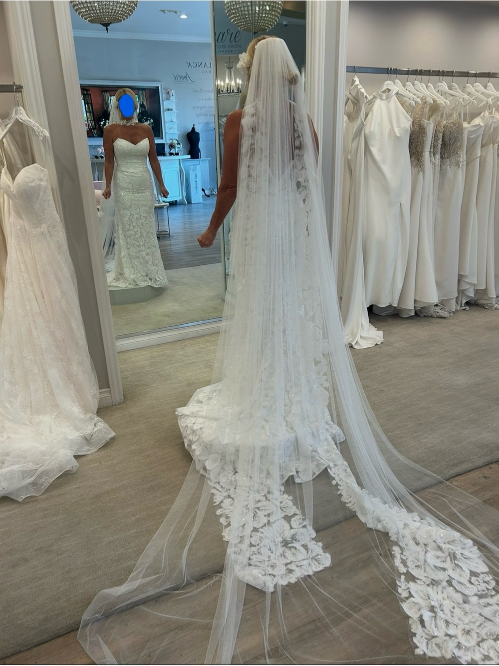 NEW, Entire Casablanca Wedding look. Gown, scarf AND veil!